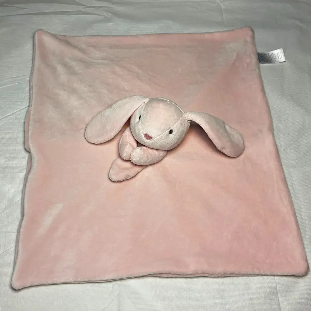 Carters Pink Bunny Lovey Baby Security Blanket Floral Ears Plush 2024